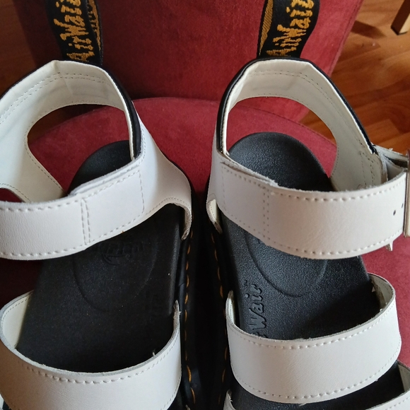 Dr Martens LEATHER PLATFORM SANDA 8 Usa White  new - Picture 4 of 6